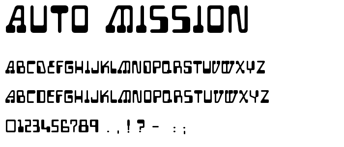 Auto Mission font